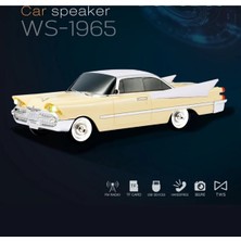 Tastech Araba Görünümlü Taşınabilir Kablosuz Radyolu Bluetooth Hoparlör Retro Fm-Sd Kart-Usb-Mp3 Speaker-Bej