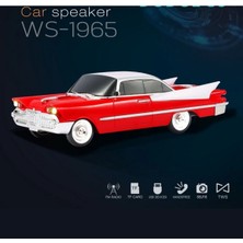 Tastech Araba Görünümlü Taşınabilir Kablosuz Radyolu Bluetooth Hoparlör Retro Fm-Sd Kart-Usb-Mp3 Speaker-Kırmızı