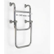 Sealux Katlanabilir Paslanmaz Tekne Merdiveni (2+1 Basamaklı) En: 24.5 cm Boy: 65 cm