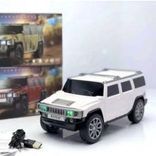 Tastech Hummer Jeep Görünümlü Bluetooth Speaker Sd Kart USB Fm Radyolu Şarjlı Taşınabilir Kablosuz Hoparlör-Beyaz
