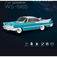Tastech Araba Görünümlü Taşınabilir Kablosuz Radyolu Bluetooth Hoparlör Retro Fm-Sd Kart-Usb-Mp3 Speaker-Mavi