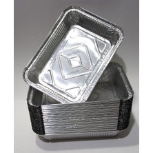 Abnturk 50 Adet Kullanat 22X16CM Dikdörtgen Alüminyum Folyo Kap