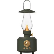 Tastech Vintage Retro Gazyağı Lambası Kablosuz Bt Hoparlör Taşınabilir Şarjlı Speaker Ev Dekor - Yeşil