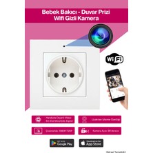 Urfakent Duvar Tip Priz Kamera (Uzaktan Izleme - Ses Dinleme - Kayıt Etme) Uyumlu
