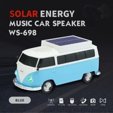 Tastech Minibüs Tasarımlı Bluetooth Speaker Sd Kart USB Fm Radyolu Şarjlı Taşınabilir Kablosuz Hoparlör-Turkuaz