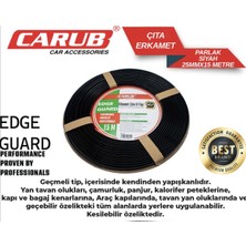 Carub Çıta Erkamet Geniş 12,5mm 15MT Parlak Siyah Şerit