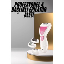 Epilons Ayak Törpü Başlıklı Epilatör Aleti 4 Başlıklı Taşınabilir Şarjlı Epilasyon Cihazı