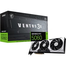 MSI Msı Geforce RTX5060 8g Ventus 3x Oc 8gb Ddr7 128BIT 3xdp 1xhdmı Ekran Kartı