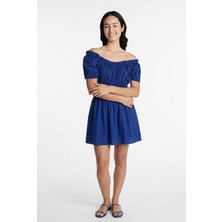 Berru Butik Puf Kollu Bel Büzgülü Mini Elbise