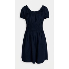 Berru Butik Puf Kollu Bel Büzgülü Mini Elbise