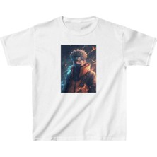 Çocuk Baskılı T-Shirt - Beyaz