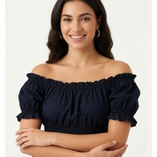 Berru Butik Puf Kollu Bel Büzgülü Mini Elbise