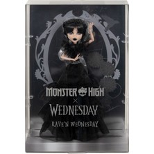 NW NessiWorld HXJ03 Monster High Wednesday Balo Elbiseli Bebek
