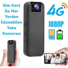 Urfakent Yaka Kamerası Sim Kartlı 4g 1080P Bataryalı Geniş Açı Yukarı Aşağı Hareketli Bisiklet Yaka Kamerasi