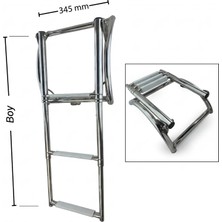 Sealux Teleskopik Paslanmaz Bot Merdiveni (3 Basamaklı) En: 34.5 cm Boy: 88 cm