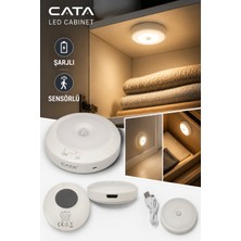 Cata Ct 5180 Saka Mıknatıslı Sensörlü LED Spot 4000K Ilık Beyaz Yuvarlak Sensörlü LED Spot