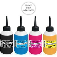 Starprint Canon / Hp Uyumlu Gıda Mürekkebi - Yaş Pasta Yazıcı Boyası 4X100ML.