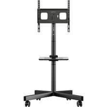 Onkron TS1137-B Tekerlekli Mobil Tv Standı / Askı Aparatlı Tv Sehpası - 23" - 60" Inç Arası Uyumlu