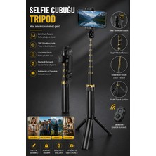 Jolita Samsung S24 Fe Uyumlu Profesyonel Bluetooth Kumandalı Selfie Çubuğu Tripod
