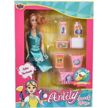 Nessi World Kutuda Anlily Temizlik Setli Bebek 2442