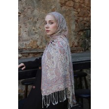 Chale Cashmere Collection - Tarçın Desen Dokuma Kaşmir Şal