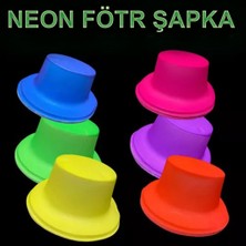 Nessi World Neon Partisi Sarı Renk Plastik Fötr Şapka