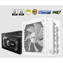 MSI Msı Mag A1000GL Pcıe5 Whıte 1000W 80+ Gold Power Supply