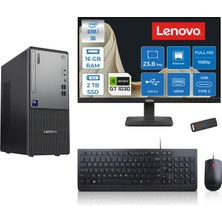 Lenovo Thinkcentre Neo 50T Gen 6 Intel Core Ultra 7 265 Upto 5,3ghz 16GB Ddr5 2tb SSD 4GB/GT1030  Freedos +23.8"fhd Mon. Masaüstü Bilgisayar 2413BD007WTR21F04+ZETTAUSBBELLEK