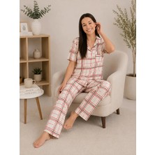 Donwear Kısa Kollu Düğmeli Kadın Pijama Takımı