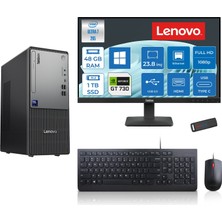 Lenovo Thinkcentre Neo 50T Gen 6 Intel Core Ultra 7 265 Upto 5,3ghz 48GB Ddr5 1tb SSD 4GB/GT730 WIN11HOME +23.8"fhd Mon. Masaüstü Bilgisayar 2413BD007WTR25H18+ZETTAUSBBELLEK