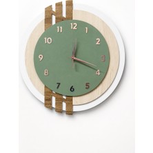 Nordic Line Modern Ahşap Duvar Saati 43 cm | Premium Dekoratif Iskandinav Tasarım