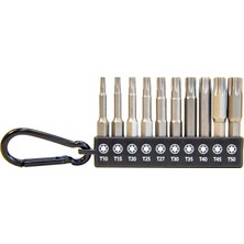 10 Parça 50MM S2 Manyetik Bits Seti - Torx Grubu