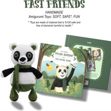 Bookids Publishing Fast Friends Panda Rou Rou Ingilizce Hikaye, Etkinlik Kitabı ve Amigurumi Oyuncak