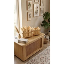 Green Efficiency Doğal Ahşap (Tik Yağlı) Saksılık - Organizer (Ikili)