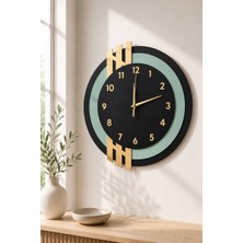 Nordic Line Modern Ahşap Duvar Saati 43 cm | Premium Dekoratif Iskandinav Tasarım