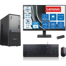Lenovo Thinkcentre Neo 50T Gen 6 Intel Core Ultra 7 265 Upto 5,3ghz 80GB Ddr5 4tb SSD Intel® UHD Graphics 770 Freedos +23.8"fhd Mon. Masaüstü Bilgisayar 2413BD007WTRF30+ZETTAUSBBELLEK