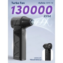 Tastech Ahv-12 Turbo Jet Fan 130.000RPM Fırçasız Motorlu Elektrikli Hava Kompresörü 4 Vitesli Taşınabilir Çantalı