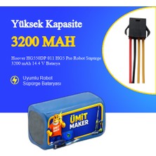 Ümit Maker Hoover HG550DP 011 Hg5 Pro Robot Süpürge 3200 Mah 14.4V Batarya