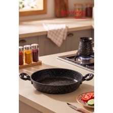 EVREN MUTFAK 18 cm Gold Stone Döküm Sahan Tava, Döküm Yumurta Omlet Tavası 18 cm