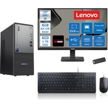 Lenovo Thinkcentre Neo 50T Gen 6 Intel Core Ultra 7 265 Upto 5,3ghz 64GB Ddr5 4tb SSD 4GB/RX550 Freedos +23.8"fhd Mon. Masaüstü Bilgisayar 2413BD007WTR27F25+ZETTAUSBBELLEK