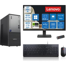 Lenovo Thinkcentre Neo 50T Gen 6 Intel Core Ultra 7 265 Upto 5,3ghz 48GB Ddr5 2tb SSD 4GB/GT1030  WIN11PRO +23.8"fhd Mon. Masaüstü Bilgisayar 2413BD007WTR21P19+ZETTAUSBBELLEK