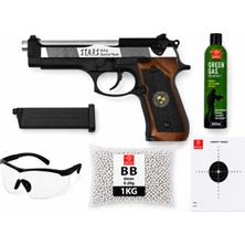 We Hk M9 Bıohazard Airsoft  Greengas, BB ve Koruyucu Gözlük,Hedef Kağıdı Hediyeli
