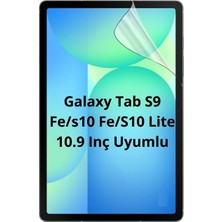 M.TK Moveteck Samsung Galaxy Tab S9 Fe/S10 fE /S10 Lite 10.9 Inç Tablet Ekran Koruyucu Cam Nano Esnek Kırılmaz Tam Kaplar SM-X510 SM-X520 X400