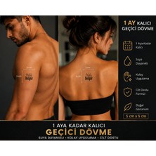 1 Ay Kalıcı 24 Saat Sonra Kararan Hope Yazı Mınımal Model Geçici Dövme Tattoo
