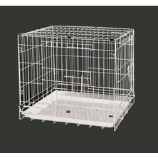 Novapazr Dayang Köpek Kafesi Beyaz 61X44X50