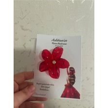 Burc Design Gift Kına Kızı Taşlı Lotus Toka / 15 Adet