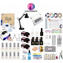 Fontenay Protez Tırnak Full Seti Strong 210 Freze X21 Uv LED Opzia Builder Dubai Kalıcı Oje Seti