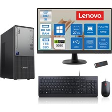 Lenovo Thinkcentre Neo 50T Gen 6 Intel Core Ultra 7 265 Upto 5,3ghz 80GB Ddr5 1tb SSD 6GB/RTX3050 WIN11HOME +27"fhd Mon. Masaüstü Bilgisayar 2713BD007WTR23H28+ZETTAUSBBELLEK