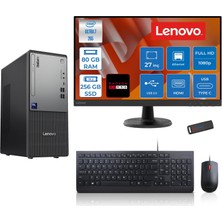 Lenovo Thinkcentre Neo 50T Gen 6 Intel Core Ultra 7 265 Upto 5,3ghz 80GB Ddr5 256GB SSD 4GB/RX550 Freedos +27"fhd Mon. Masaüstü Bilgisayar 2713BD007WTR27F26+ZETTAUSBBELLEK
