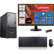 Lenovo Thinkcentre Neo 50T Gen 6 Intel Core Ultra 7 265 Upto 5,3ghz 48GB Ddr5 512GB SSD 4GB/RX550 Freedos +27"fhd Mon. Masaüstü Bilgisayar 2713BD007WTR27F17+ZETTAUSBBELLEK